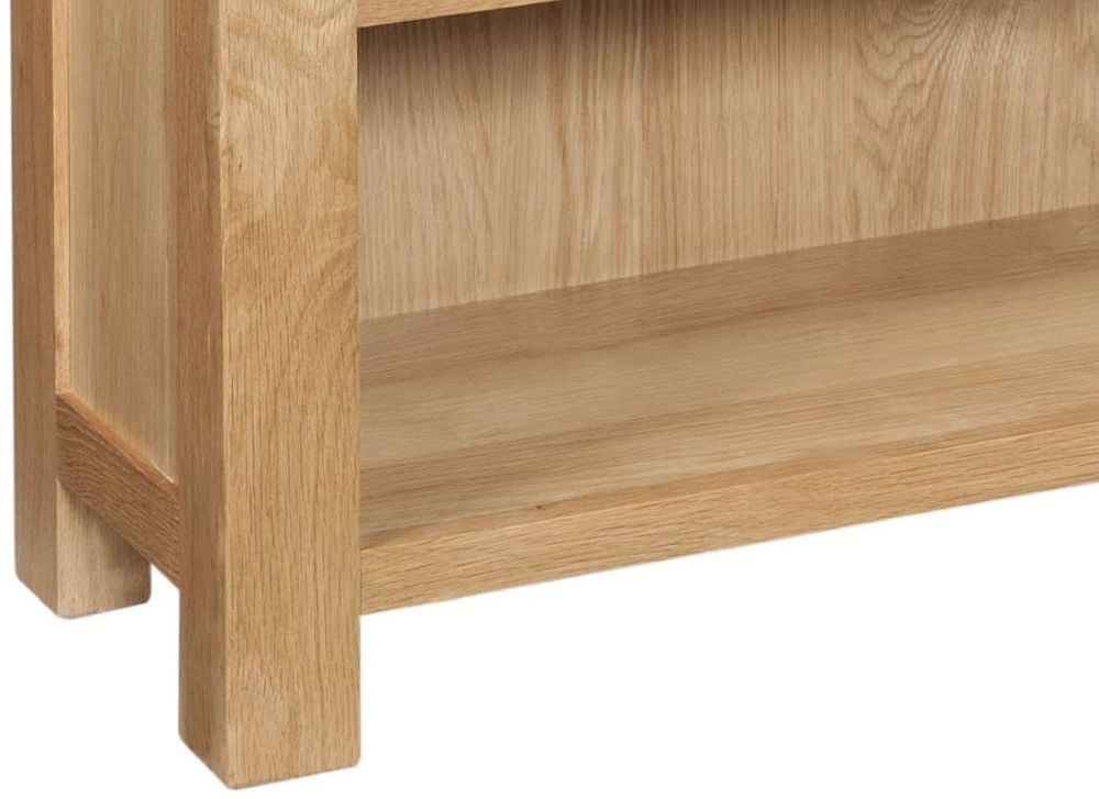 Product photograph of Appleby Oak Low Bookcase from Choice Furniture Superstore.