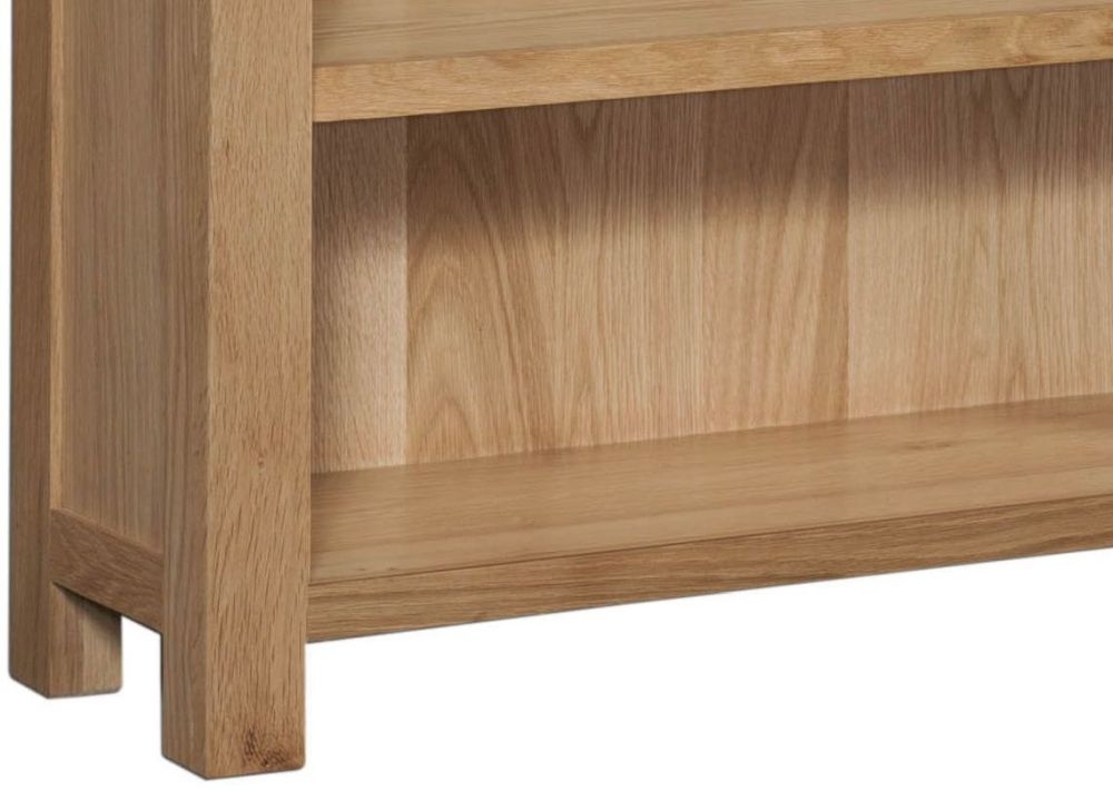 Product photograph of Appleby Oak High Bookcase from Choice Furniture Superstore.