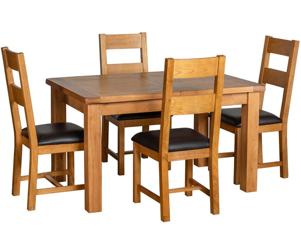 Product photograph of Oakland Oak Ladder Back Dining Chair Sold In Pairs from Choice Furniture Superstore.