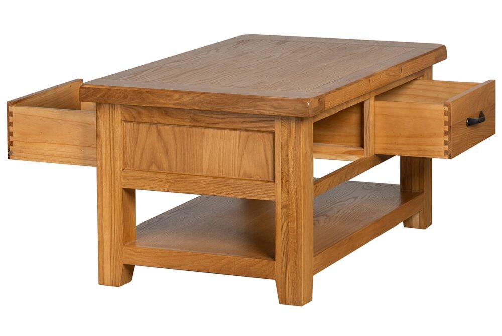 Product photograph of Oakland Oak Storage Coffee Table from Choice Furniture Superstore.