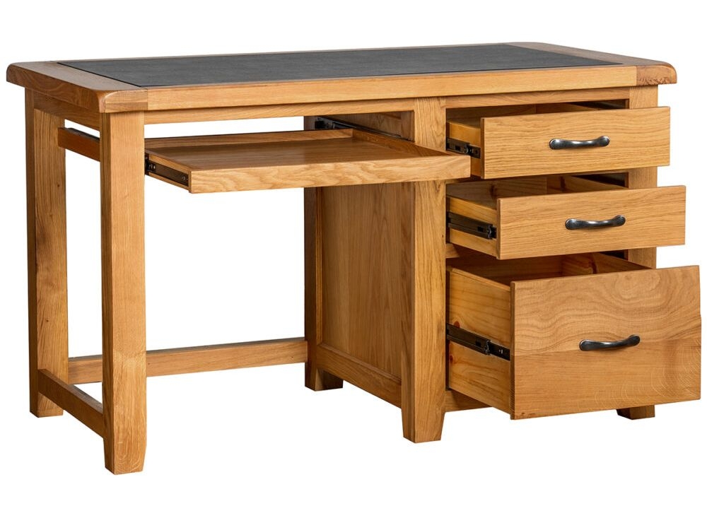 Product photograph of Oakland Oak Office Desk from Choice Furniture Superstore.