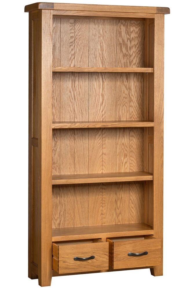 Product photograph of Oakland Oak High Bookcase from Choice Furniture Superstore.