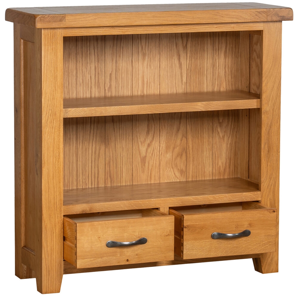 Product photograph of Oakland Oak Low Bookcase from Choice Furniture Superstore.