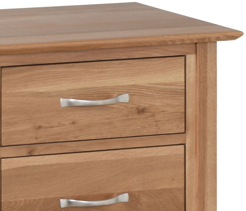 Product photograph of Nimbus Oak Single Pedestal Dressing Table from Choice Furniture Superstore.