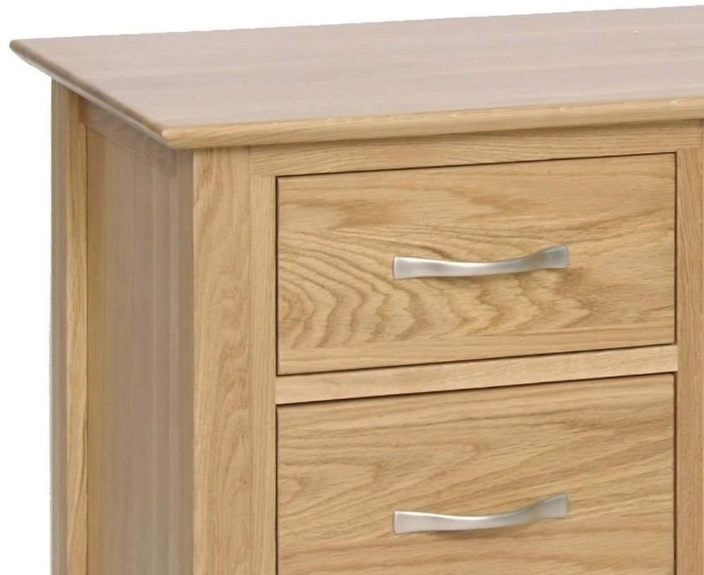 Product photograph of Nimbus Oak Double Pedestal Dressing Table from Choice Furniture Superstore.