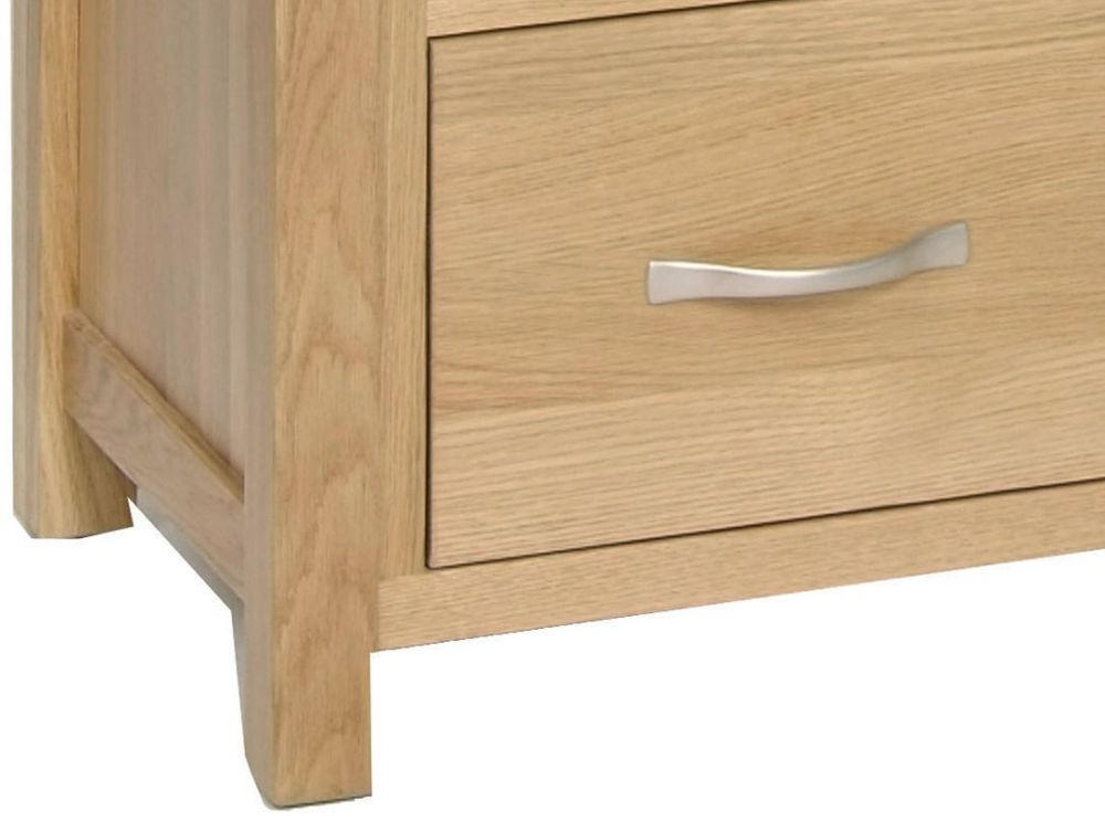 Product photograph of Nimbus Oak Double Pedestal Dressing Table from Choice Furniture Superstore.