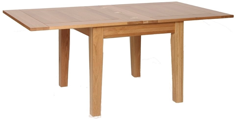 Product photograph of Nimbus Oak Flip Top 4-6 Seater Extending Dining Table from Choice Furniture Superstore.