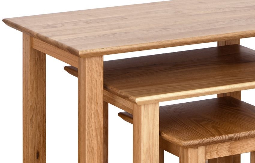 Product photograph of Nimbus Oak Small Nest Of 3 Tables from Choice Furniture Superstore.