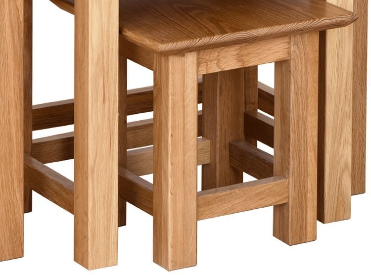 Product photograph of Nimbus Oak Small Nest Of 3 Tables from Choice Furniture Superstore.