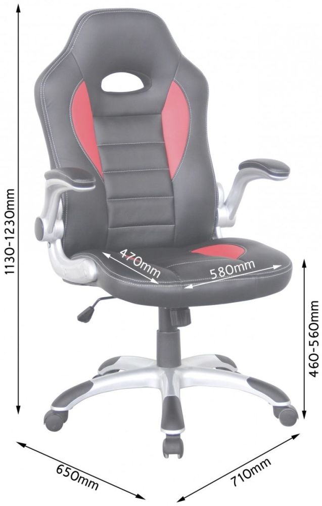 Product photograph of Alphason Talladega Black And Red Leather Racing Style Executive Chair - Aoc8211r from Choice Furniture Superstore.