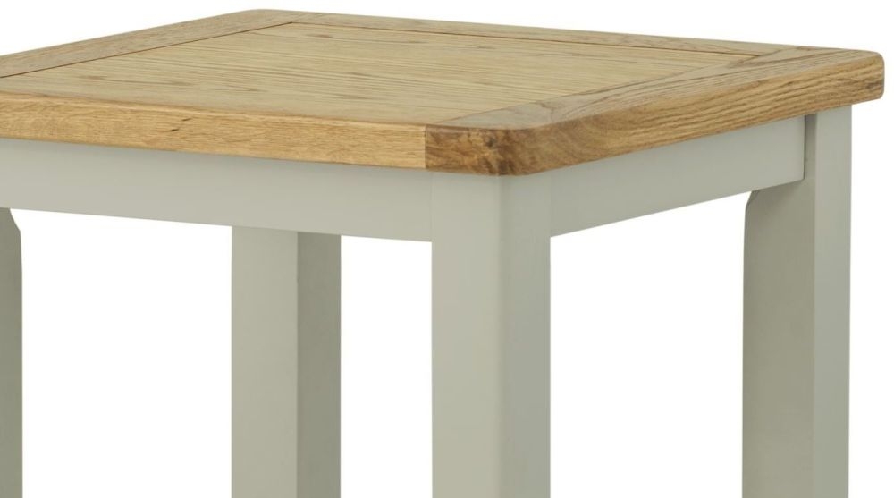 Product photograph of Portland Stone Painted Lamp Table With Shelf from Choice Furniture Superstore.