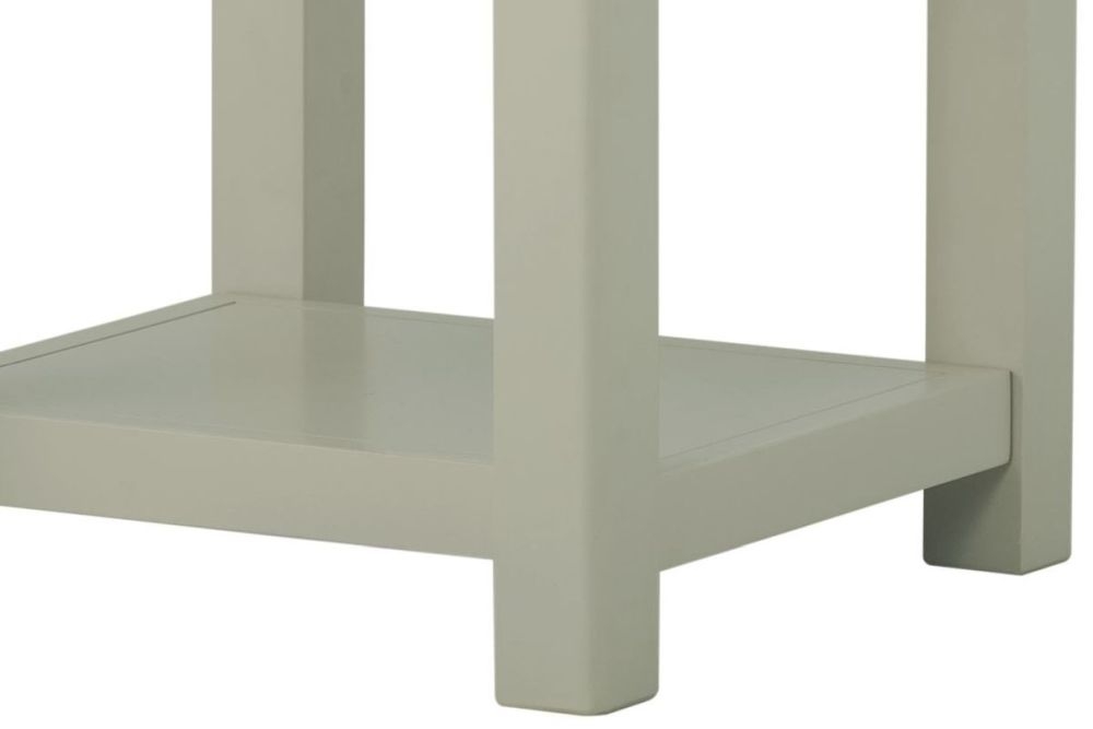 Product photograph of Portland Stone Painted Lamp Table With Shelf from Choice Furniture Superstore.