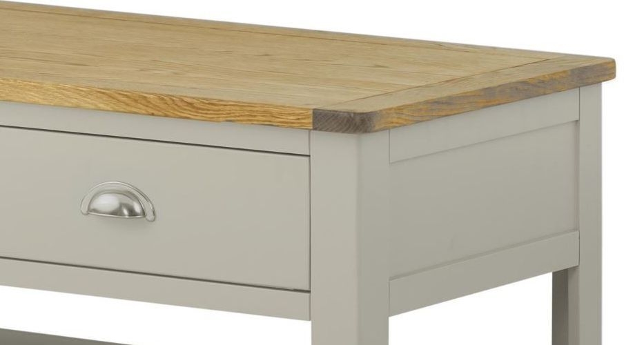 Product photograph of Portland Stone Painted 2 Drawer Coffee Table from Choice Furniture Superstore.