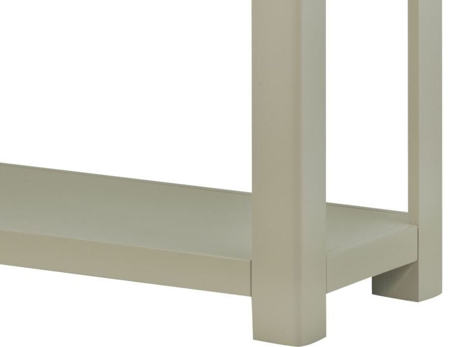 Product photograph of Portland Stone Painted 2 Drawer Console Table from Choice Furniture Superstore.