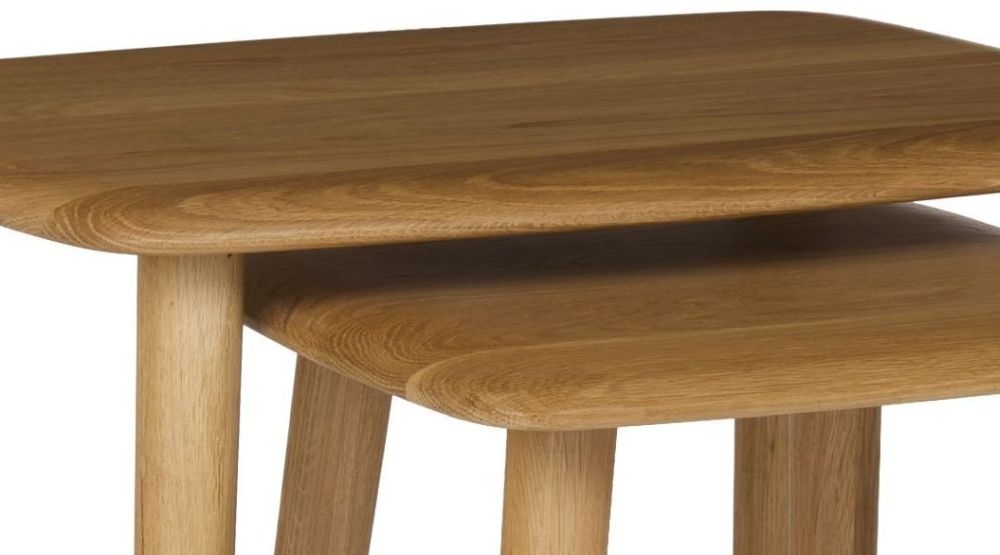 Product photograph of Malmo Oak Nest Of 2 Tables from Choice Furniture Superstore.