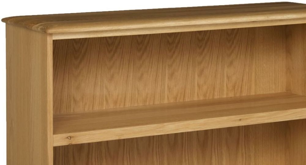 Product photograph of Malmo Oak Low Bookcase from Choice Furniture Superstore.