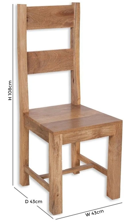 Product photograph of Bombay Mango Wood Dining Chair Sold In Pairs from Choice Furniture Superstore.