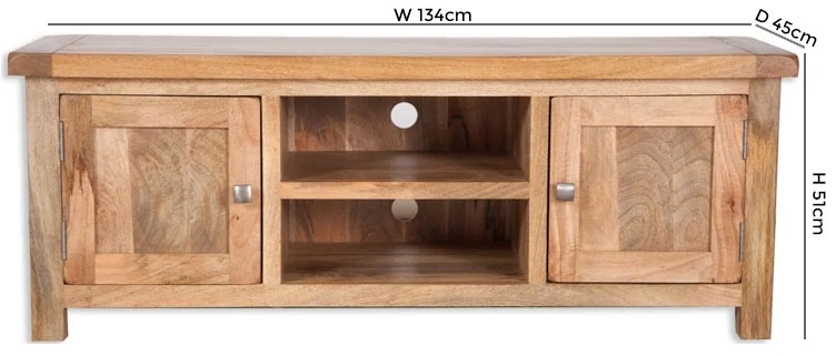 Product photograph of Bombay Mango Wood Plasma Tv Cabinet from Choice Furniture Superstore.