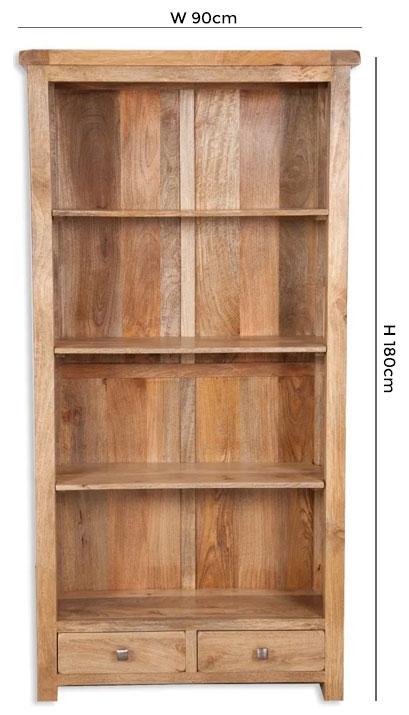 Product photograph of Bombay Mango Wood Large Bookcase from Choice Furniture Superstore.