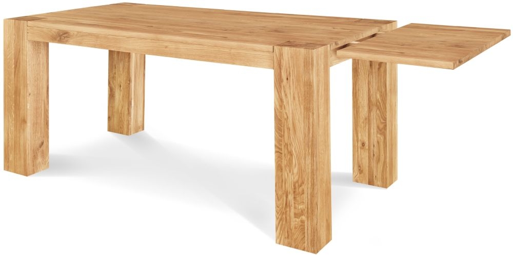 Product photograph of Clemence Richard Massive Oak 6-8 Seater Extending Dining Table from Choice Furniture Superstore.