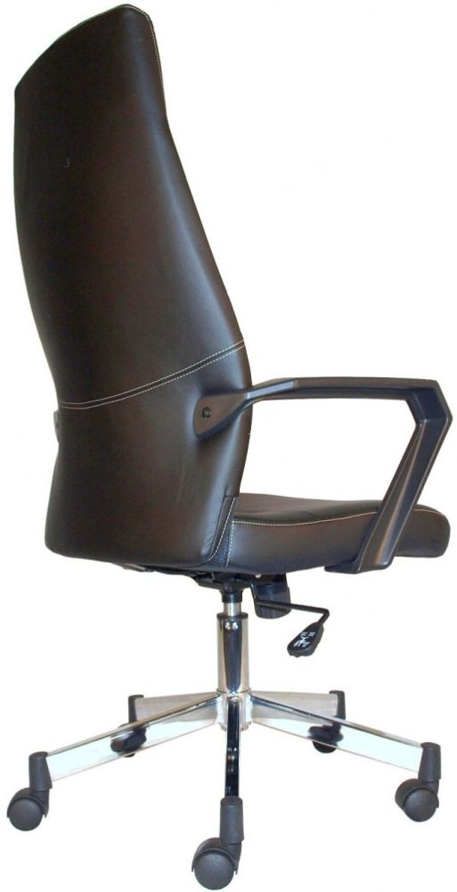 Product photograph of Alphason Brooklyn Black High Back Faux Leather Office Chair from Choice Furniture Superstore.