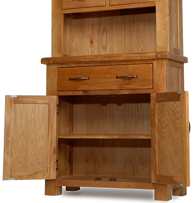Product photograph of Arles Oak Petite Buffet Hutch 85cm W from Choice Furniture Superstore.