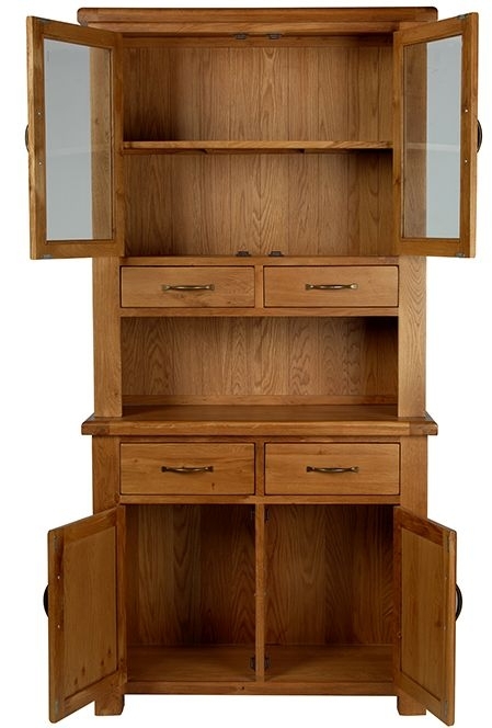Product photograph of Arles Oak Small Buffet Hutch 100cm W from Choice Furniture Superstore.