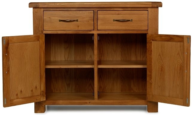 Product photograph of Arles Oak Small Sideboard 100cm W With 2 Doors And 2 Drawers from Choice Furniture Superstore.