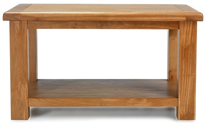 Product photograph of Arles Oak Coffee Table With Bottom Shelf from Choice Furniture Superstore.
