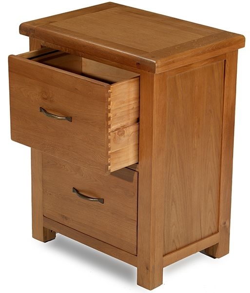 Product photograph of Arles Oak 2 Drawers Office Filing Cabinet from Choice Furniture Superstore.