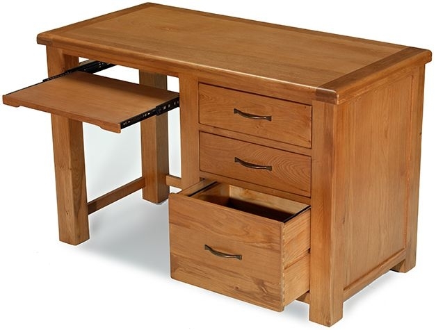 Product photograph of Arles Oak Single Pedestal Desk With Filing Cabinet from Choice Furniture Superstore.