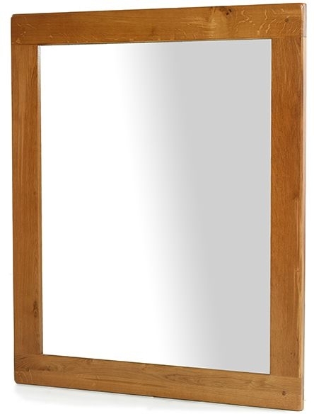 Product photograph of Arles Oak Rectangular Wall Mirror - 120cm X 100cm from Choice Furniture Superstore.