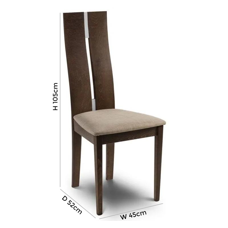 Product photograph of Cayman Walnut Dining Chair Sold In Pairs from Choice Furniture Superstore.