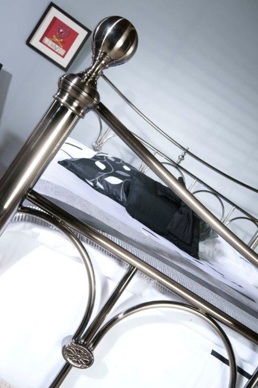 Product photograph of Limelight Gamma Antique Nickel Metal Bed from Choice Furniture Superstore.