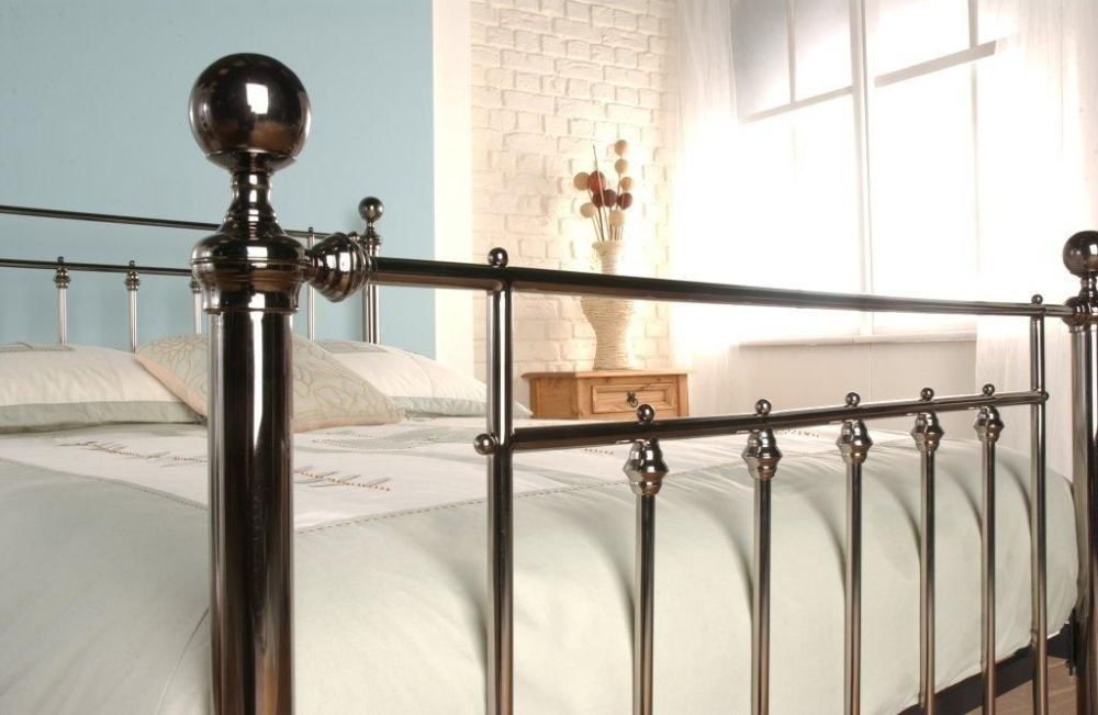 Product photograph of Limelight Libra Black Chrome Metal Bed from Choice Furniture Superstore.