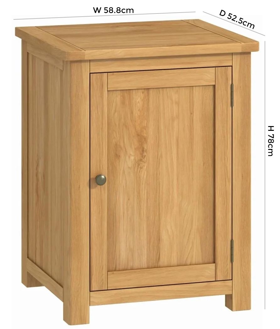 Portland Oak 1 Door Cabinet