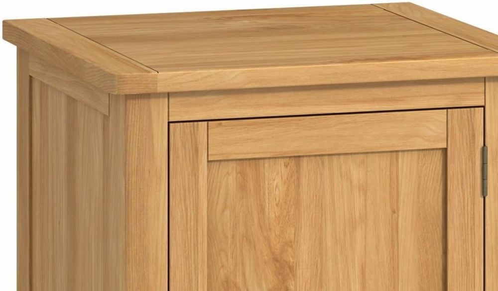 Product photograph of Portland Oak 1 Door Cabinet from Choice Furniture Superstore.