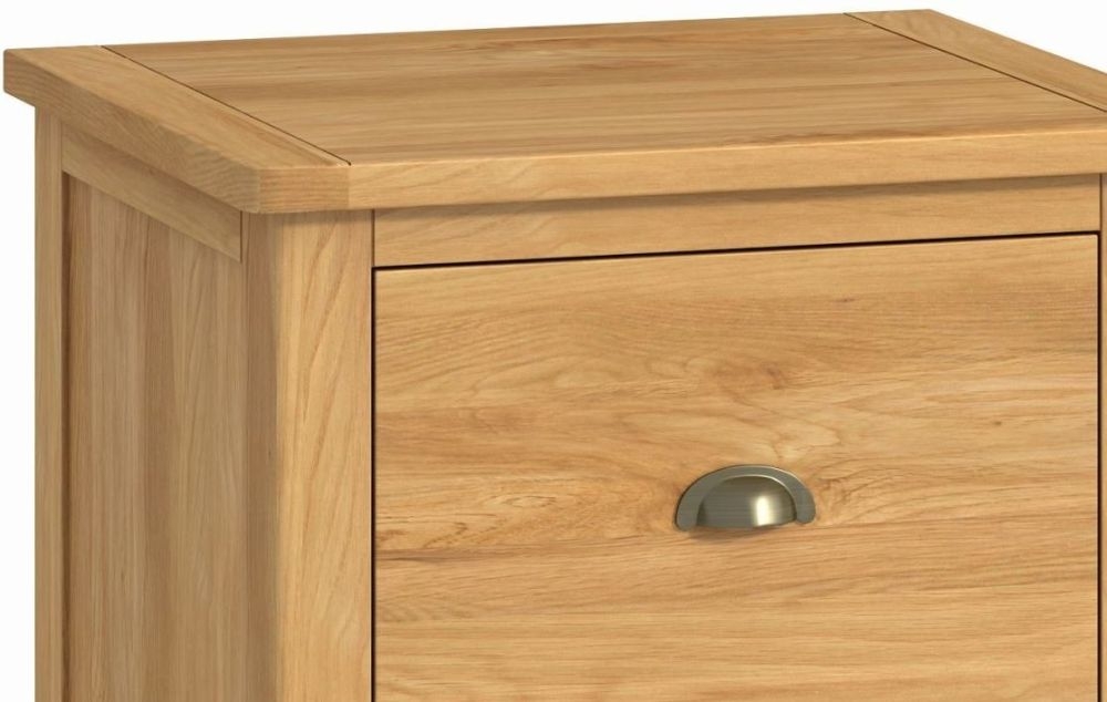 Product photograph of Portland Oak 2 Drawer Filing Cabinet from Choice Furniture Superstore.