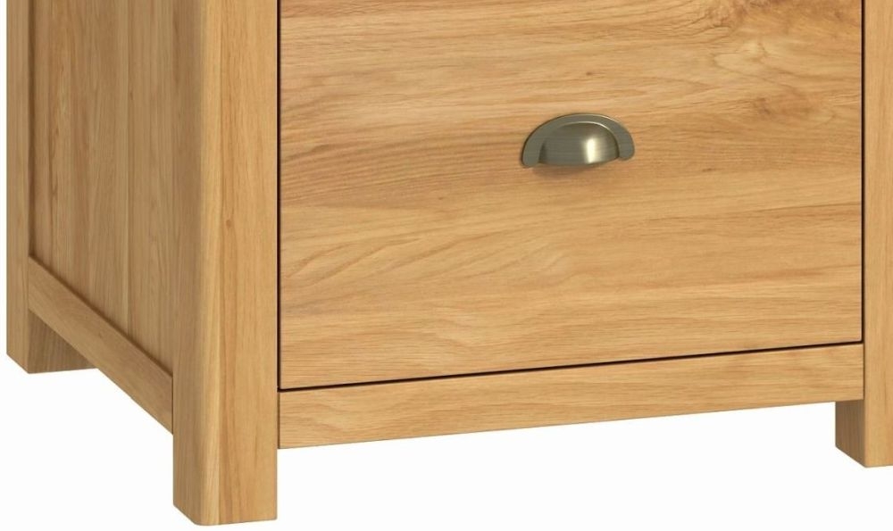 Product photograph of Portland Oak 2 Drawer Filing Cabinet from Choice Furniture Superstore.