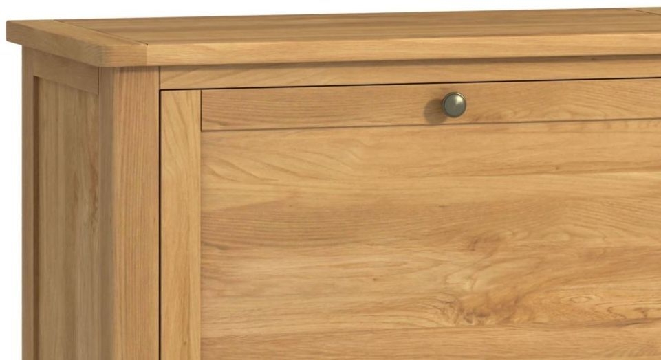 Product photograph of Portland Oak Low Bureau from Choice Furniture Superstore.