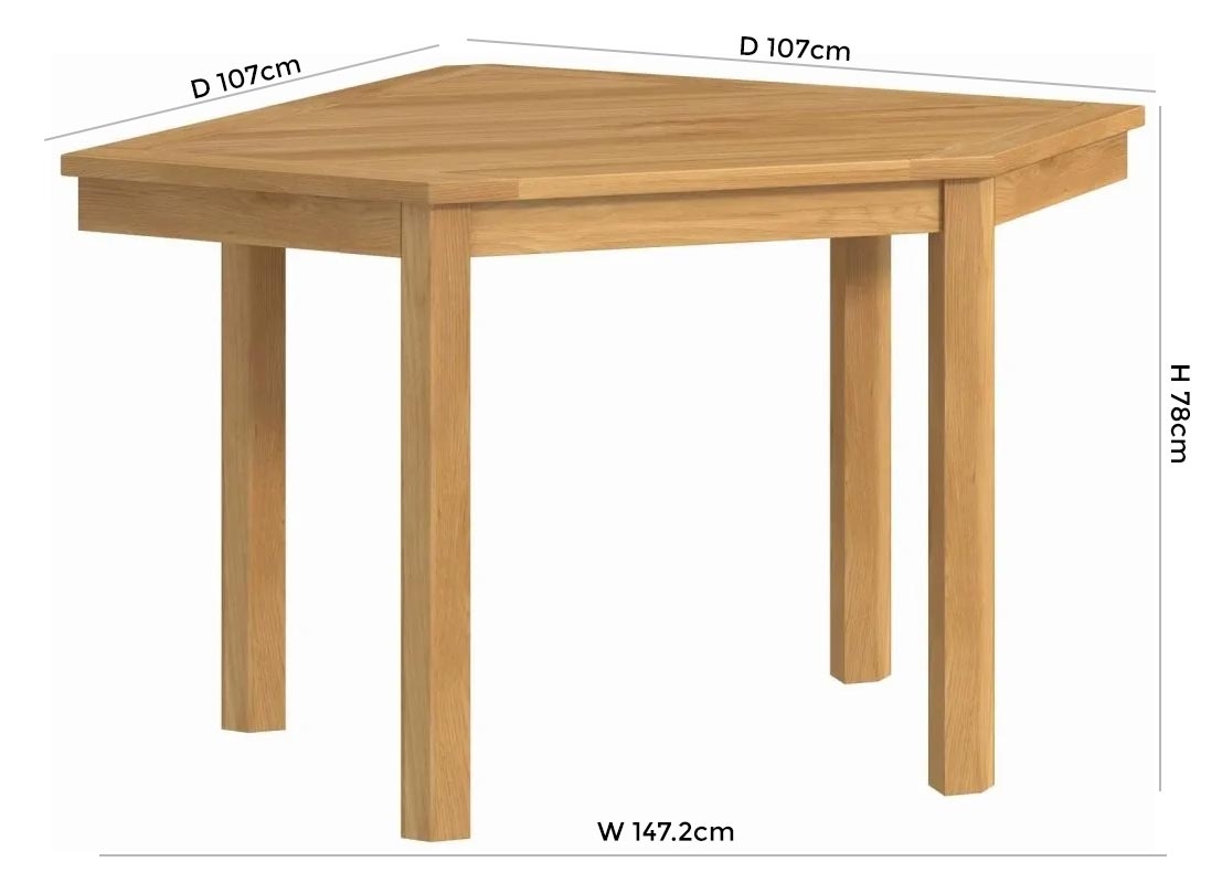 Product photograph of Portland Oak Corner Desk from Choice Furniture Superstore.