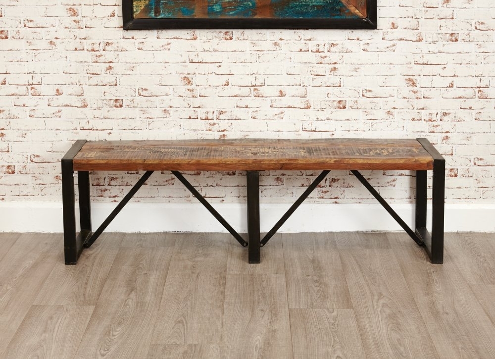 Product photograph of Urban Chic Reclaimed Large Dining Bench from Choice Furniture Superstore.