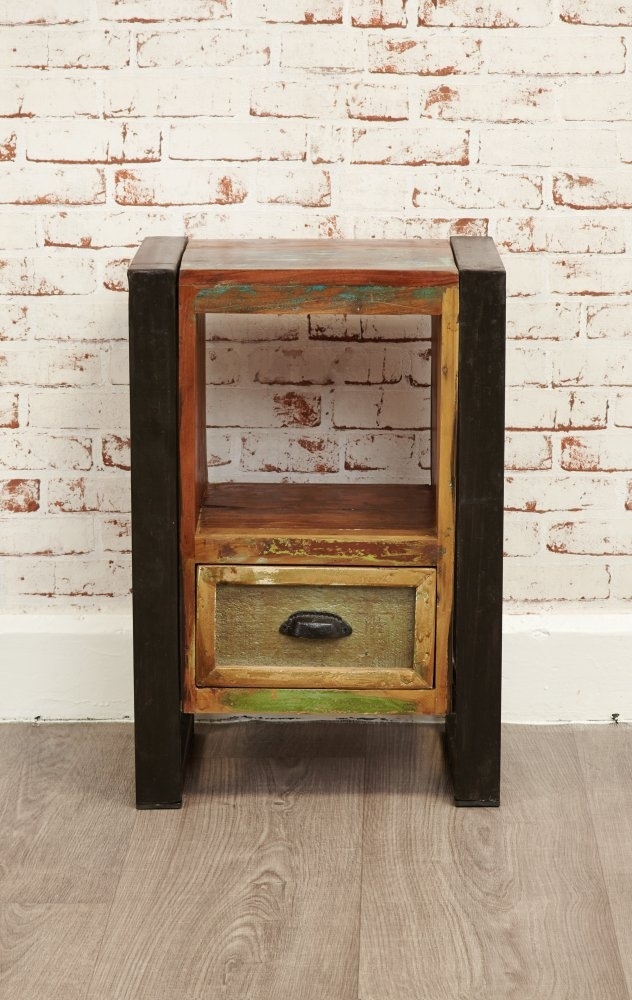 Product photograph of Urban Chic Reclaimed Bedside Cabinet from Choice Furniture Superstore.