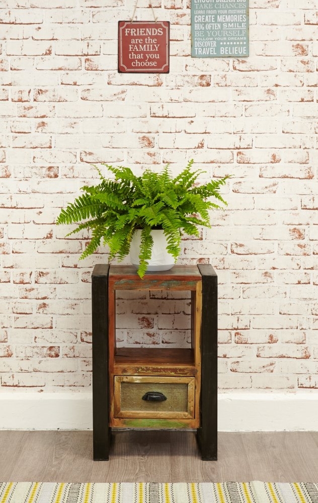Product photograph of Urban Chic Reclaimed Bedside Cabinet from Choice Furniture Superstore.