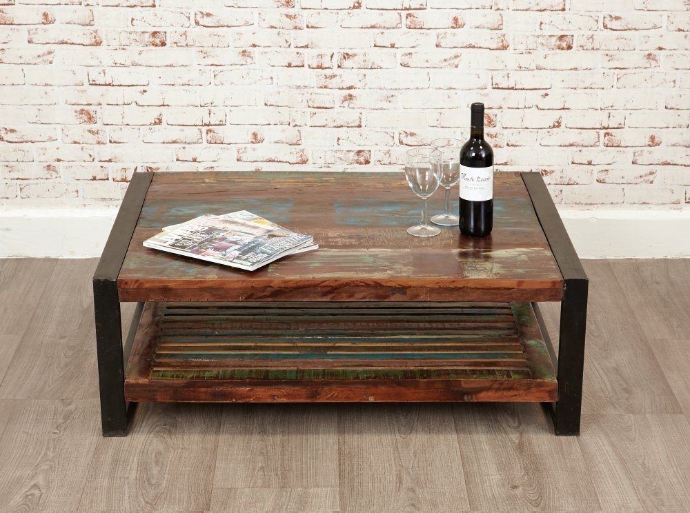 Product photograph of Urban Chic Reclaimed Rectangular Coffee Table from Choice Furniture Superstore.