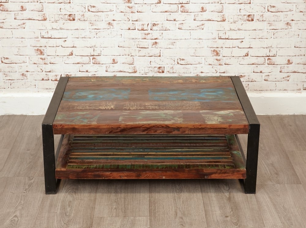 Product photograph of Urban Chic Reclaimed Rectangular Coffee Table from Choice Furniture Superstore.