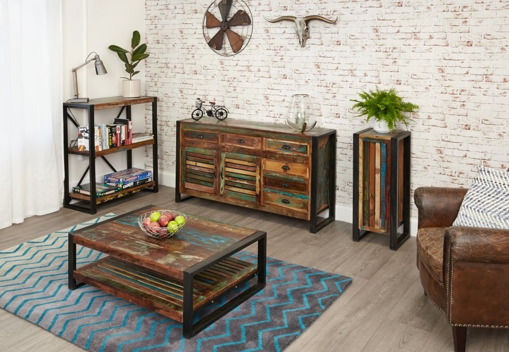 Product photograph of Urban Chic Reclaimed Rectangular Coffee Table from Choice Furniture Superstore.