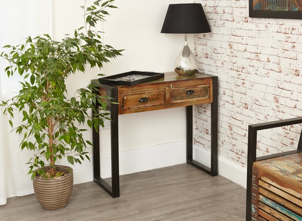 Product photograph of Urban Chic Reclaimed Console Table from Choice Furniture Superstore.