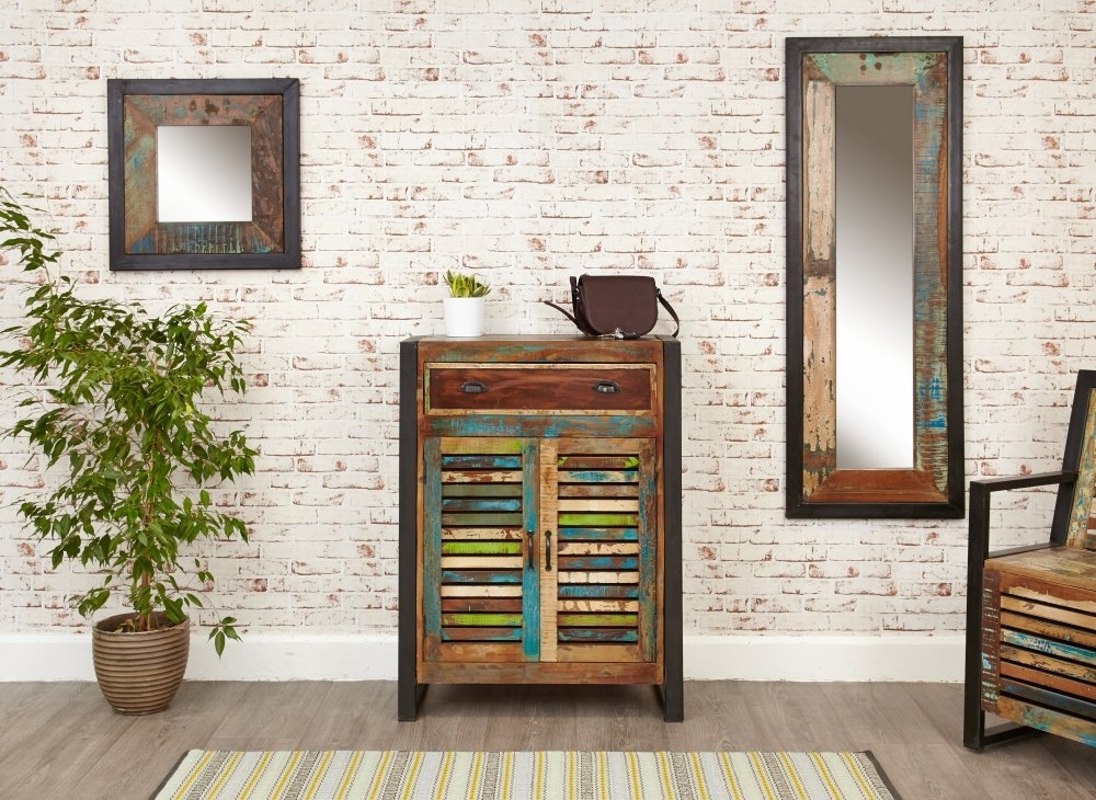 Product photograph of Urban Chic Reclaimed Square Mirror - 60cm X 60cm from Choice Furniture Superstore.