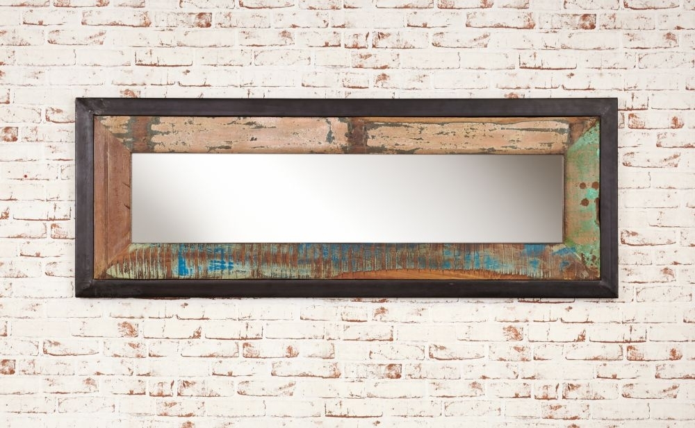 Product photograph of Urban Chic Reclaimed Rectangular Mirror - 55cm X 150cm from Choice Furniture Superstore.